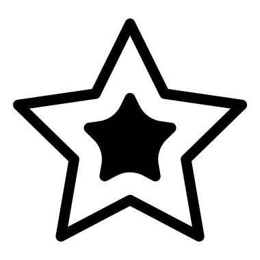 Yıldız Soyut Düz Simgesi Beyaz Arkaplanda İzole Edildi