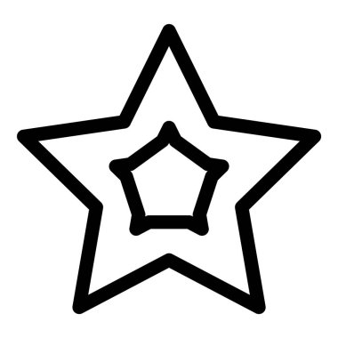 Yıldız Soyut Düz Simgesi Beyaz Arkaplanda İzole Edildi