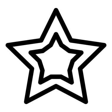 Yıldız Soyut Düz Simgesi Beyaz Arkaplanda İzole Edildi