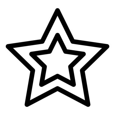 Yıldız Soyut Düz Simgesi Beyaz Arkaplanda İzole Edildi