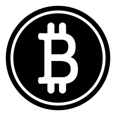 Bitcoin Bozuk Para Düz Simgesi Beyaz Arkaplanda İzole Edildi