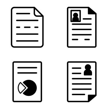 Doktor 1-2 Düz Simge Seti Beyaz Arkaplanda İzole Edildi