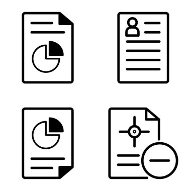 Doktor 1-2 Düz Simge Seti Beyaz Arkaplanda İzole Edildi