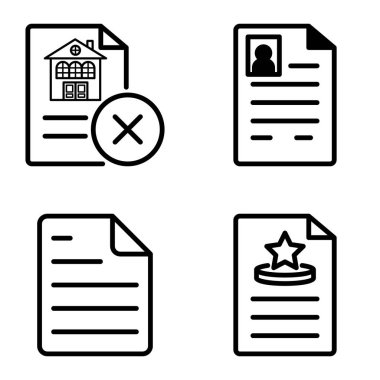 Doktor 1-2 Düz Simge Seti Beyaz Arkaplanda İzole Edildi