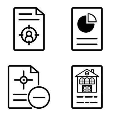 Doktor 1-2 Düz Simge Seti Beyaz Arkaplanda İzole Edildi