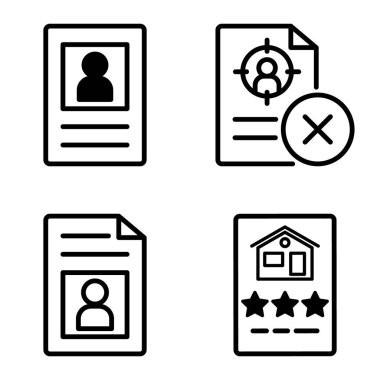 Doktor 1-2 Düz Simge Seti Beyaz Arkaplanda İzole Edildi