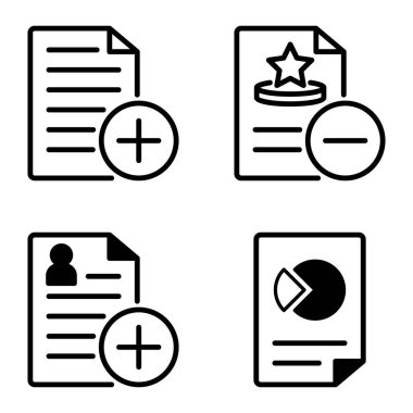 Doktor 1-2 Düz Simge Seti Beyaz Arkaplanda İzole Edildi