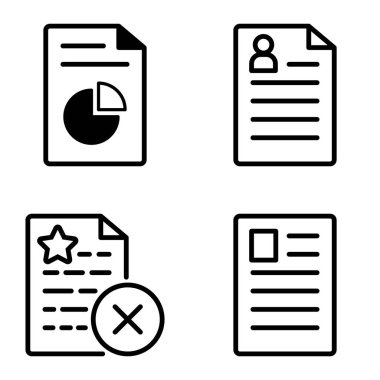 Doktor 1-2 Düz Simge Seti Beyaz Arkaplanda İzole Edildi