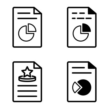 Doktor 1-2 Düz Simge Seti Beyaz Arkaplanda İzole Edildi