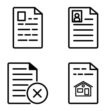 Doktor 1-2 Düz Simge Seti Beyaz Arkaplanda İzole Edildi