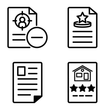 Doktor 1-2 Düz Simge Seti Beyaz Arkaplanda İzole Edildi