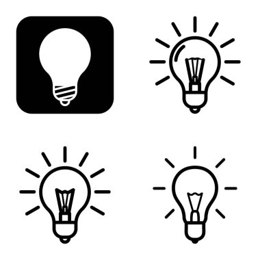 Ampuller 1-3 Düz Simge Seti Beyaz Arkaplanda İzole Edildi