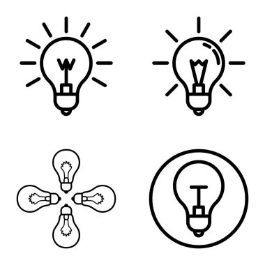 Ampuller 1-3 Düz Simge Seti Beyaz Arkaplanda İzole Edildi