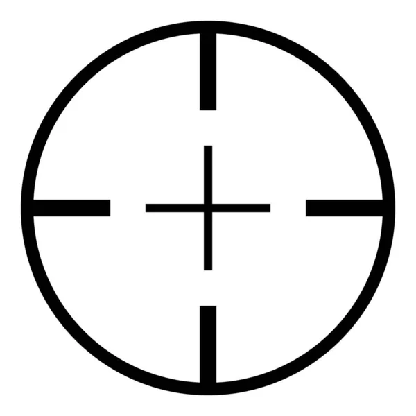 Syfte Reticle Flat Icon Isolerad Vit Bakgrund — Stock vektor