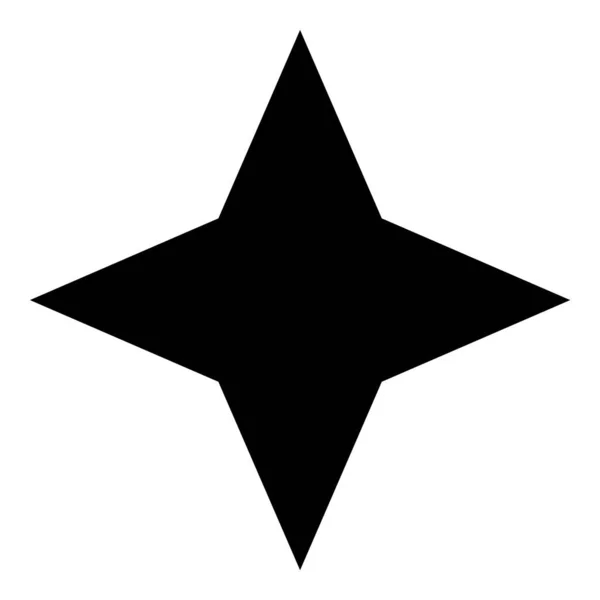 Ninja Shuriken Star Flat Icon Isolated White Background — Stock Vector