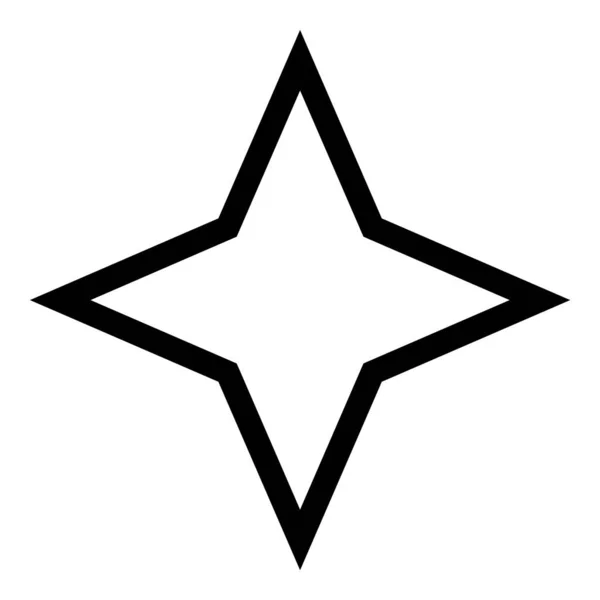 Ninja Shuriken Star Flat Icon Izolované Bílém Pozadí — Stockový vektor