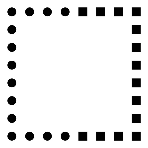Geometria Kwadratu Płaska Ikona Izolowana Białym Tle — Wektor stockowy