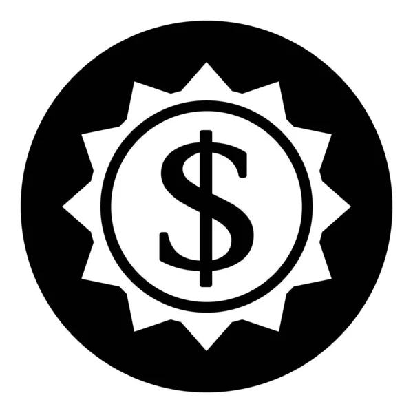 Δολάριο Χρήματα Νόμισμα Επίπεδη Εικονίδιο Απομονώνονται Λευκό Φόντο — Διανυσματικό Αρχείο