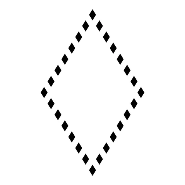 Rhombus Diamond Lozenge Platt Ikonen Isolerad Vit Bakgrund — Stock vektor
