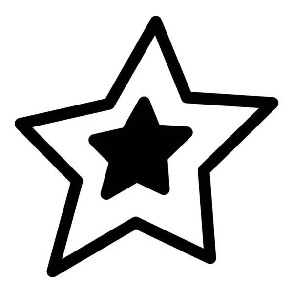 Abstraktes Flaches Star Symbol Auf Weißem Hintergrund — Stockvektor