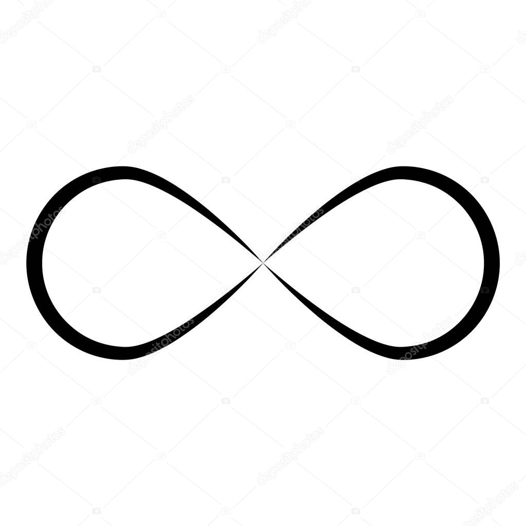 Infinity Flat Icon Isolated On White Background