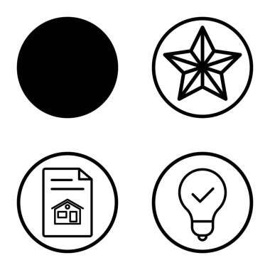 Daireler 1-2 Düz Simge Seti Beyaz Arkaplanda İzole Edildi