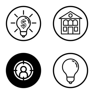 Daireler 1-2 Düz Simge Seti Beyaz Arkaplanda İzole Edildi