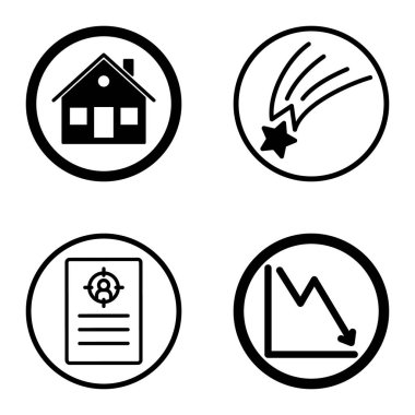 Daireler 1-2 Düz Simge Seti Beyaz Arkaplanda İzole Edildi