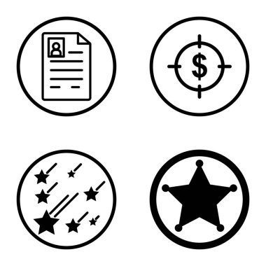 Daireler 1-2 Düz Simge Seti Beyaz Arkaplanda İzole Edildi