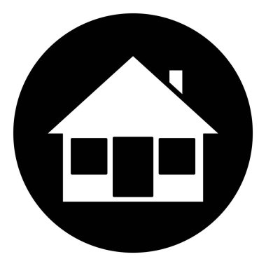 Ev Binası Ev Simgesi Beyaz Arkaplanda İzole Edildi