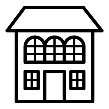 Ev Binası Ev Simgesi Beyaz Arkaplanda İzole Edildi