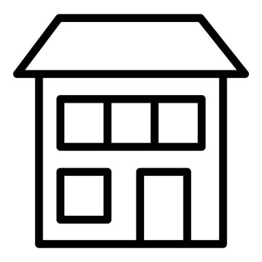 Ev Binası Ev Simgesi Beyaz Arkaplanda İzole Edildi