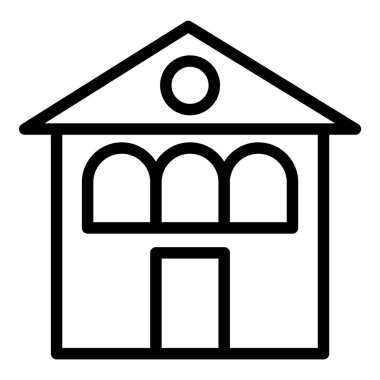 Ev Binası Ev Simgesi Beyaz Arkaplanda İzole Edildi