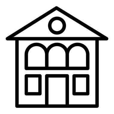 Ev Binası Ev Simgesi Beyaz Arkaplanda İzole Edildi