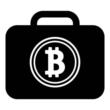 Kripto Para Birimi Bitcoin Para Düz Simgesi Beyaz Arkaplanda İzole Edildi