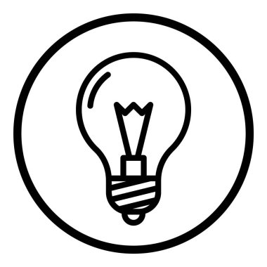 Çember Küre Ampul Belgesi Belge Simgesi Beyaz Arkaplan Düz Simgesinde İzole Edildi Beyaz Arkaplanda İzole Edildi