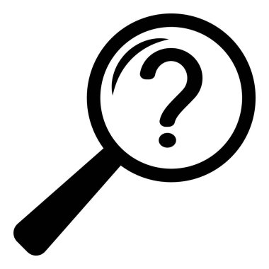 Büyüteç Simgesi Düz Simgesini Ara Beyaz Arkaplanda İzole Edildi