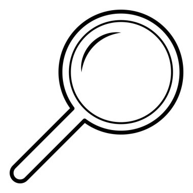 Büyüteç Simgesi Düz Simgesini Ara Beyaz Arkaplanda İzole Edildi