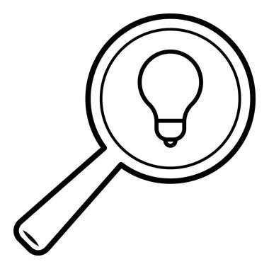 Büyüteç Simgesi Düz Simgesini Ara Beyaz Arkaplanda İzole Edildi