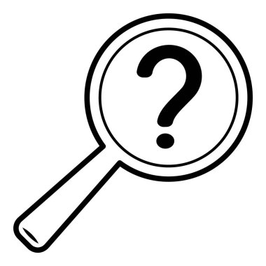 Büyüteç Simgesi Düz Simgesini Ara Beyaz Arkaplanda İzole Edildi