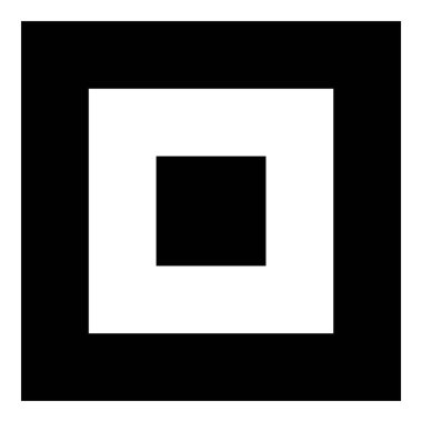 Kare Köşe Geometri Düz Simgesi Beyaz Arkaplanda İzole Edildi