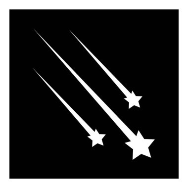 Yıldız Şelalesi Düz Simgesi Beyaz Arkaplanda İzole Edildi