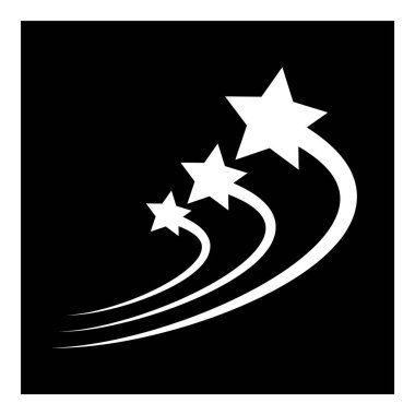 Yıldız Şelalesi Düz Simgesi Beyaz Arkaplanda İzole Edildi