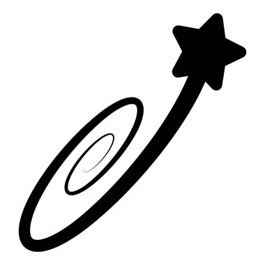 Yıldız Şelalesi Düz Simgesi Beyaz Arkaplanda İzole Edildi