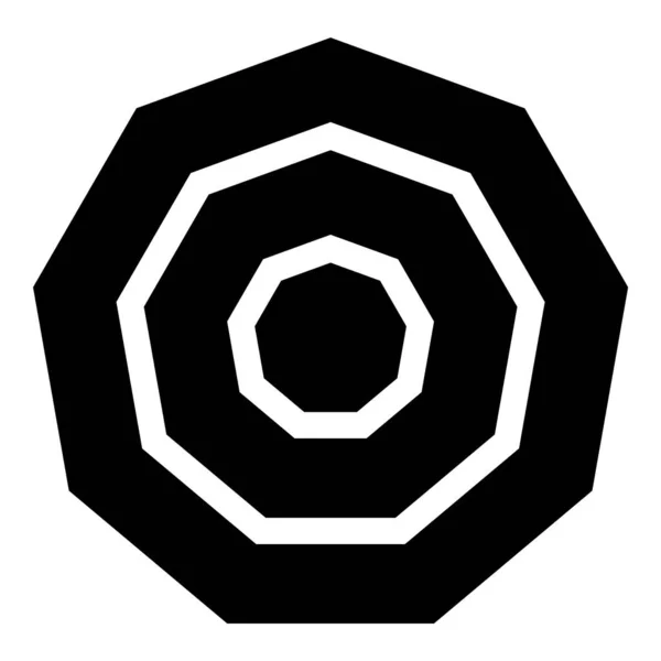 Icône Plate Géométrie Figures Polygone Isolée Sur Fond Blanc — Image vectorielle