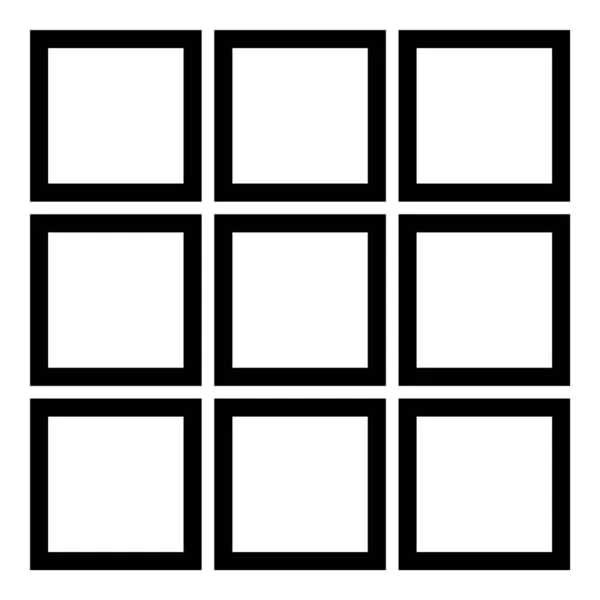 Square Corner Geometrie Flat Icon Geïsoleerd Witte Achtergrond — Stockvector