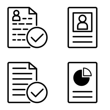 Doktor 1-2 Düz Simge Seti Beyaz Arkaplanda İzole Edildi