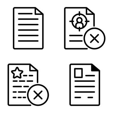 Doktor 1-2 Düz Simge Seti Beyaz Arkaplanda İzole Edildi