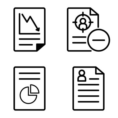 Doktor 1-2 Düz Simge Seti Beyaz Arkaplanda İzole Edildi