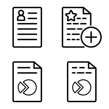 Doktor 1-2 Düz Simge Seti Beyaz Arkaplanda İzole Edildi